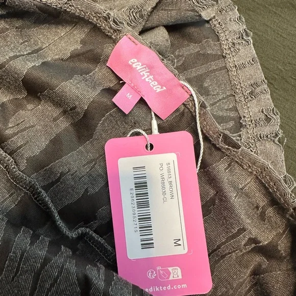 Edikted Charcoal Halter Swim Cover-Up - Picture 6 of 7